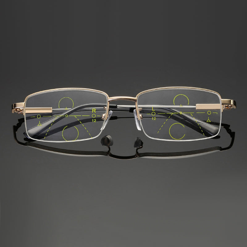 Glosrity Titanium progressive far and near dual-use reading glasses-FR